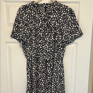 Banana Republic Factory Black and White Flutter Sleeve Sundress
